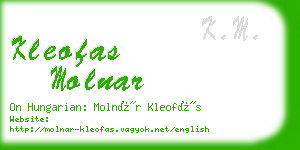 kleofas molnar business card